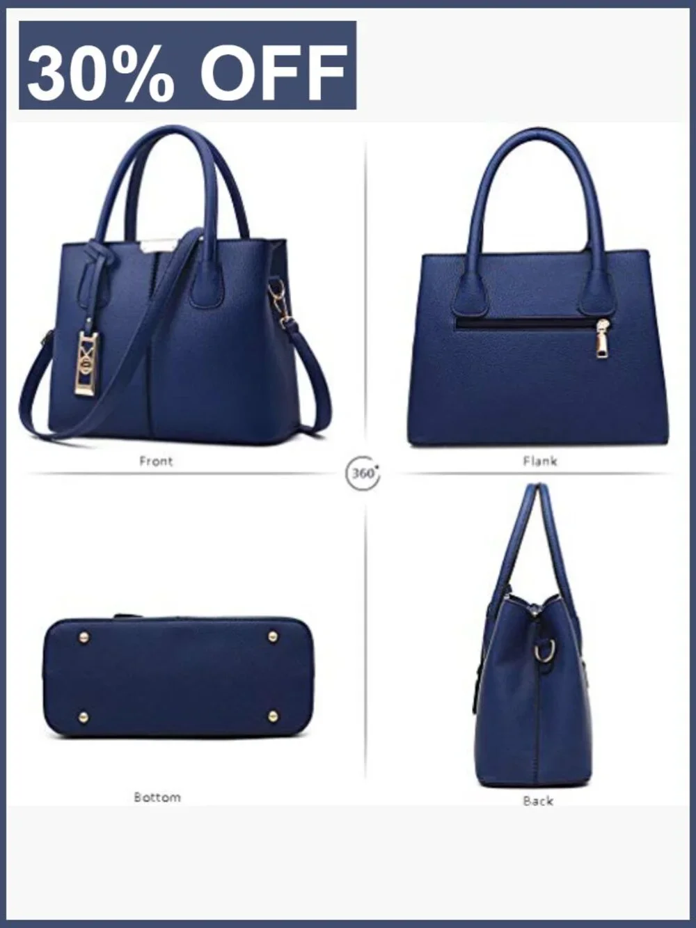 Women's Faux Leather Satchel Handbag Tote Shoulder Crossbody Top Handle